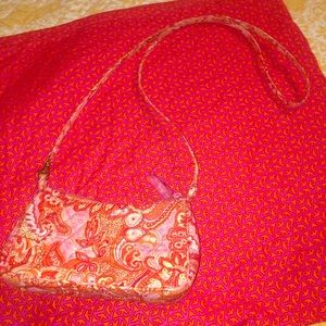 Pink paisley mini Vera Bradley crossbody
